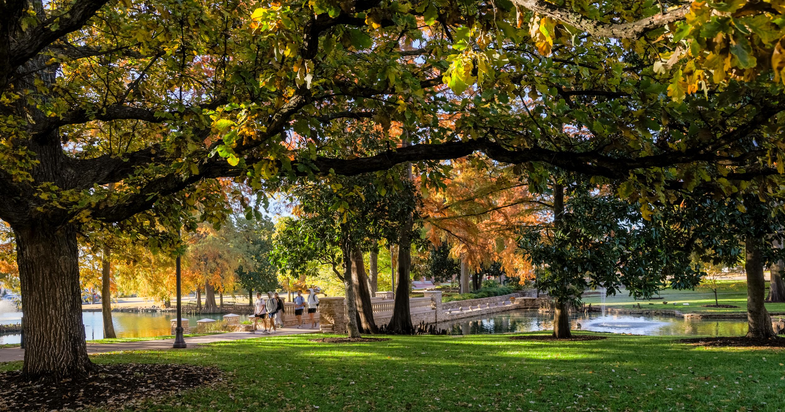 Theta Pond, Students Walking